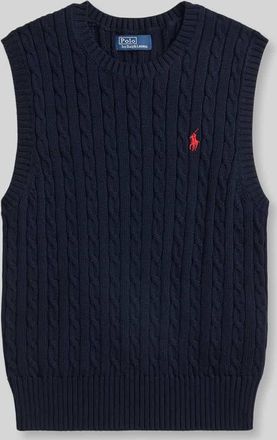 Polo Ralph Lauren Slim Fit Pullunder aus reiner Baumwolle in Marine, Gr&ouml;&szlig;e XXL