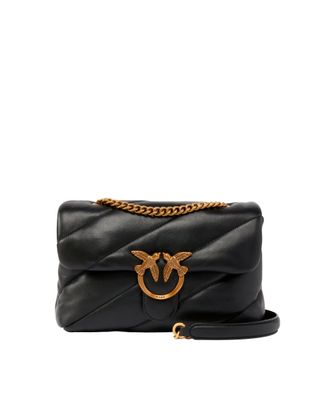 Pinko Medium Love Bag Puff Crossbody Bag In Black