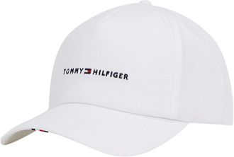Tommy Hilfiger Mens Foundation Soft 6 Panel Cap with Logo, White (Th Optic White), One Size