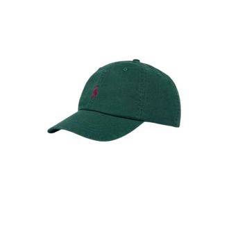 Ralph Lauren Accessoires, unisex, Groen, ONE Size, Katoen, Logoborduurde Baseballpet