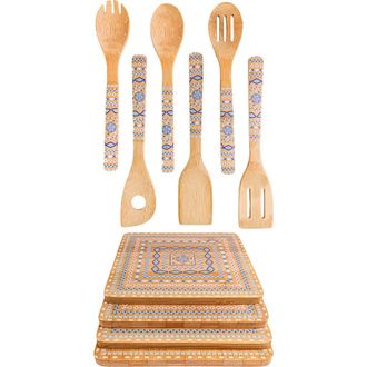 Berghoff 10-Piece Bamboo Utensil & Trivet Set in Beige at Nordstrom Rack