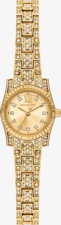 Michael Kors Micro Lexington Pav&eacute; Gold-Tone Watch