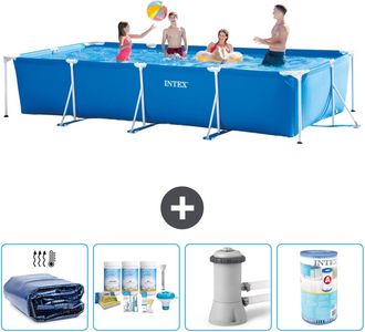 Intex Piscina Con Estructura Rectangular - 450x220x84 Cm - 7-piezas S30243