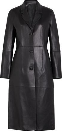 Toteme Leather Coat - Black - 34 (UK6 / XS)