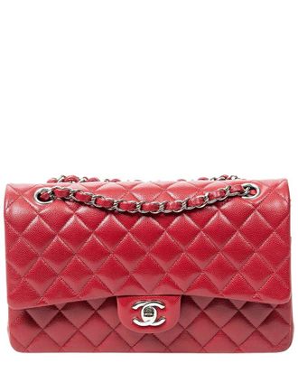 Chanel Red Quilted Caviar Leather Classic Double Flap 26, Never Carried (Authentic Pre-Loved)