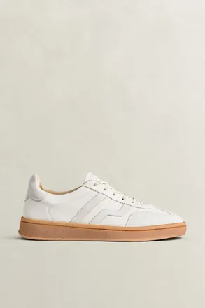 GANT Women Cuzima Leather Suede Sneakers (37) WHITE
