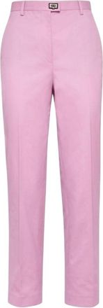 Ferragamo Womens Cotton Trouser Pants In Pink