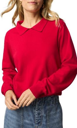 Splendid Phoebe Polo Sweater in Rouge Red at Nordstrom, Size X-Small