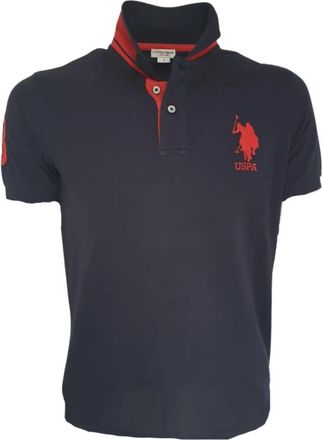 U.S.Polo Association Cotton T-shirt met Logo - Heren - Polos - Blauw - XL - Katoen - Tops