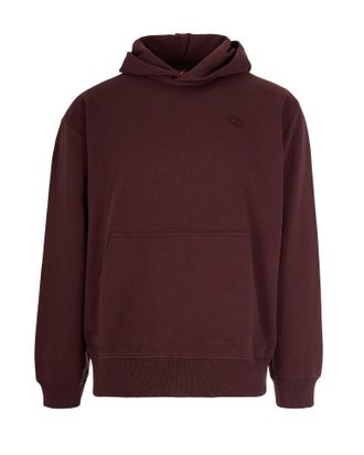 Diesel Brown S-Macs-Hood-Megoval-D Embroidered Cotton Hoodie