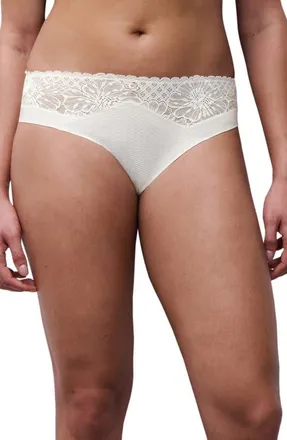 Chantelle Sublime Mid Rise Bikini in Milk at Nordstrom, Size Xxx-Large