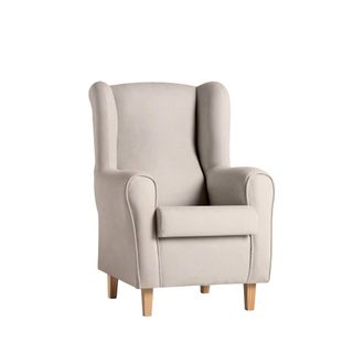 Klast Sill&oacute;n de lectura de poli&eacute;ster beige topo 76 cm x 101 cm