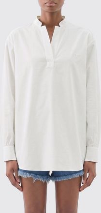 Valentino Garavani Camicia relaxed fit in popeline di cotone con scollo a V