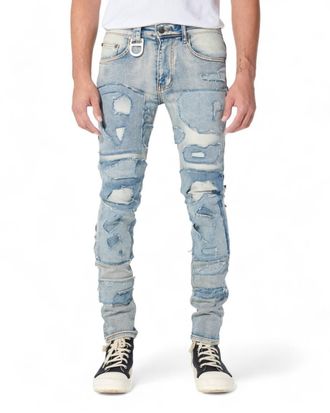 Gala Mens Crumb Denim Jean In Vintage Blue Stone