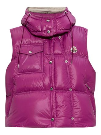 Moncler Pario gilet - women - Polyamide - 0 - Pink