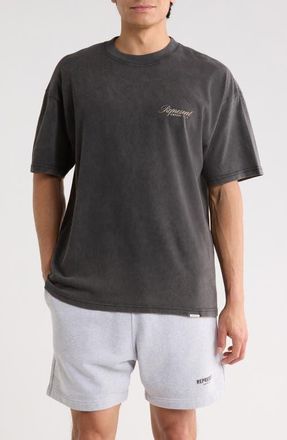 Represent Owners Club Script Graphic T-Shirt in Vintage Grey at Nordstrom, Size Xx-Large