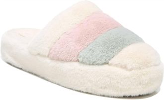 Vionic Womens Cosmina Shearling Mule Slippers In Cream Multi
