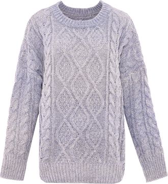 Mymo Jumper Dames Blauw wol wit