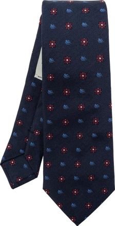 Etro Zijden Stropdas - Heren - Stropdassen - Blauw - ONE Size - Accessoires