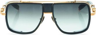 Balmain Zonnebril met logo - Heren - Zonnebrillen - Geel - ONE Size - Accessoires