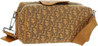 Dior Pre-owned Trotter Canvas Schoudertas - Dames - Vintage Schoudertas - Geel - ONE Size - Leer - Vintage