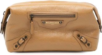 Balenciaga Pre-owned Balenciaga Lambskin Motocross Classic Toiletry Pouch 439714