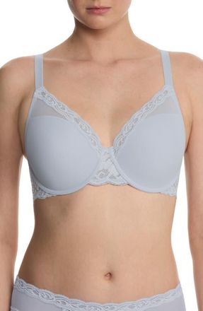 Natori Feathers Full Figure Plunge T-Shirt Bra in Frosted Sky at Nordstrom, Size 34Ddd
