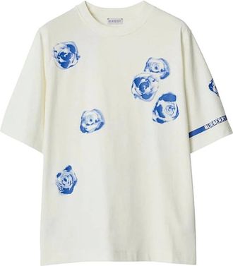 Burberry T-shirt - Dames - T-shirts - Wit - S - Katoen - Tops