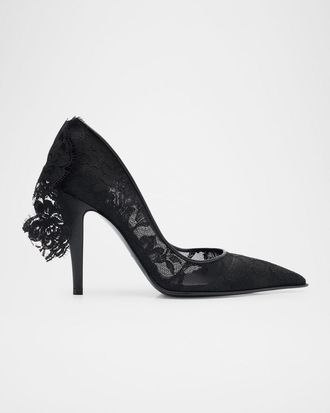 Alexander McQueen Floral Lace Pumps