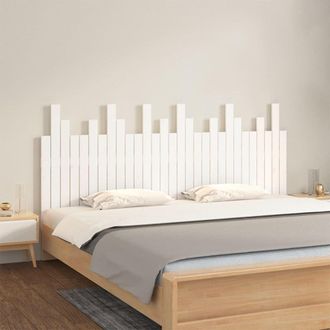 Berkfield Home Wall Headboard White 185x3x80 cm Solid Wood Pine | Size: 185 x 3 x 80 cm