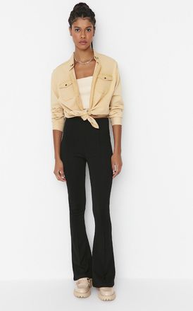 Trendyol Vrouw/Meisje Midi Hoge taille Gloed Broek