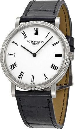 Patek Philippe Pre-owned Patek Philippe Calatrava White Dial Mens Watch 5120G-001