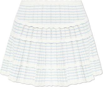 LoveShackFancy Short Skirts, female, White, Size: L Skirt Colella