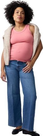 Ingrid & Isabel Seamless Maternity Rib Tank in Rose at Nordstrom, Size X-Small