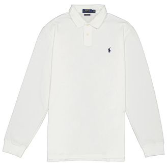 Polo Ralph Lauren Mens White Custom Slim Fit Pique Polo Shirt, Size X-Small
