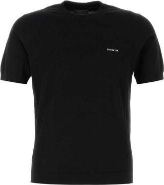 Prada Black Short Sleeve Sweaters