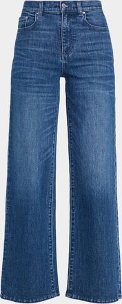 LE JEAN Column High-Rise Wide-Leg Jeans