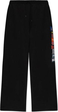 Balenciaga Printed Trainingsbroeken - Heren - Sweatpants - Zwart - S - Katoen - Broeken