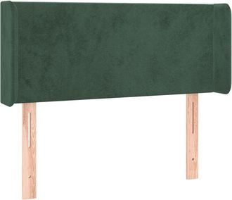 vidaXL Cabecero Con Led De Terciopelo Verde Oscuro 93x16x78/88 Cm Vidaxl
