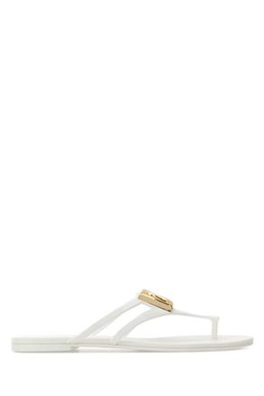 Dolce & Gabbana White Solid Sandals