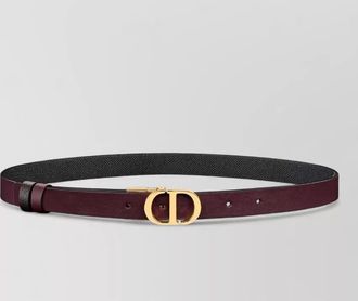Dior signature reversible belt gold-tone buckle
