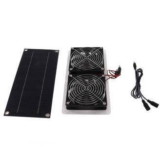 OEM Kit De Ventilador Solar Ip67 Con Panel Monocristalino De 100 W Para El Hogar, Invernadero Y Mascotas