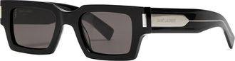 Saint Laurent Rectangle-frame Sunglasses - Black