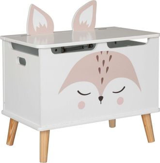 Atmosphera Atmosphera - Arc&oacute;n Infantil Fox - Madera Y Pino - Blanco - 53x54 -5 Cm Cr&eacute;ateur DInt&eacute;rieur