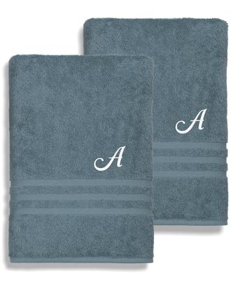 Linum Home Textiles Denzi 2Pc Monogrammed Bath Towel Set
