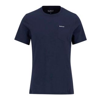 Barbour T-Shirts, male, Blue, Size: XL Sports T-shirt