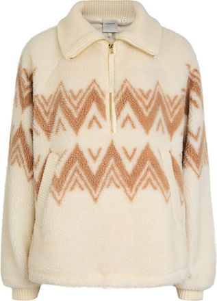 Varley Hendrik Fair Isle Fleece Sweatshirt - White - XL (UK16 / XL)