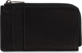 Yohji Yamamoto Card Mini Wallet - Heren - Portefeuilles - Zwart - ONE Size - Leer - Accessoires