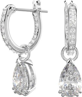 Swarovski Kristal Stud Oorbellen Elegant Ontwerp Zilver - Dames - Oorbellen - Grijs - ONE Size - Accessoires