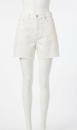 Z Supply Porter Denim Short In Off White